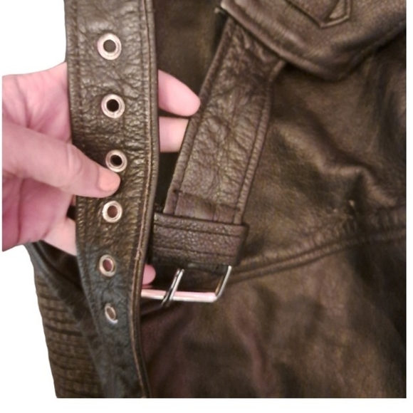 FMC Unisex Black Leather Motorcycle Chaps - Picture 13 of 14